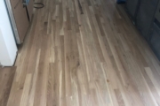 Staining solid White Oak flooring.