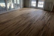 Staining solid White Oak flooring.