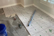 Installing Alhambra Marengo tile.