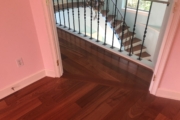 Sapele Mahogany flooring installed.