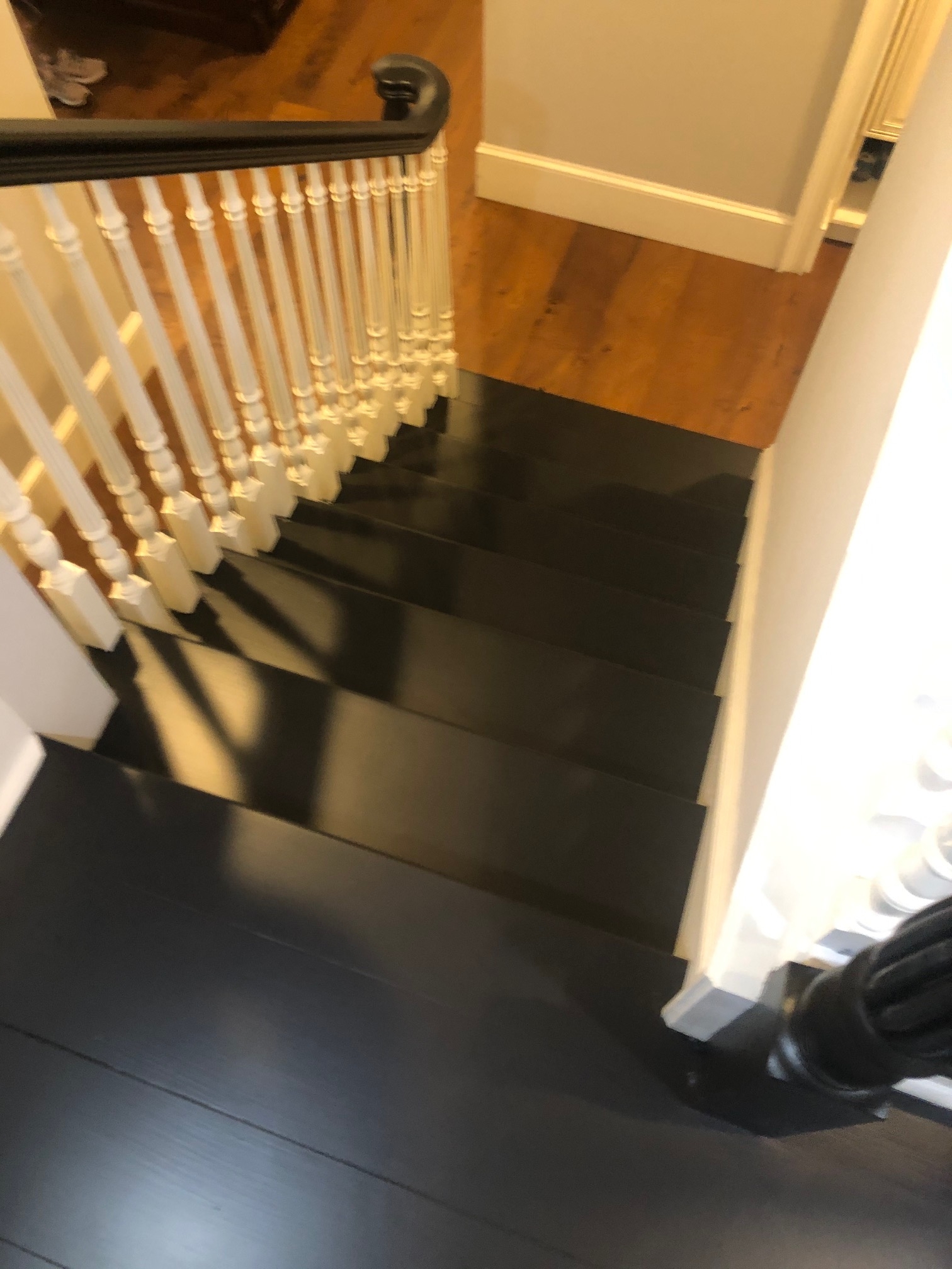 Finished Matte Black Painted Stairs 11 Rotated 