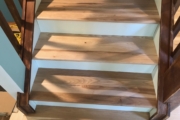 Hickory stair treads - installed.