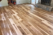 Installed Hickory flooring.