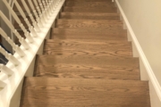 Sanded Red Oak staircase