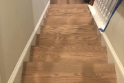 Sanded Red Oak staircase