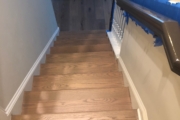 Sanded Red Oak staircase