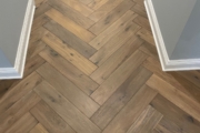 French Oak flooring installed in the herringbone pattern.