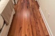 Installed Tigerwood flooring.