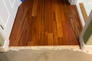 Old wood flooring cut square