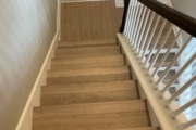 Luxury Vinyl Plank staircase - installed.