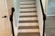 Luxury Vinyl Plank staircase - installed.