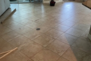 Tile flooring - before.