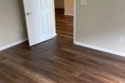 Luxury Vinyl Plank flooring installed.