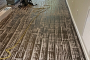 Tile flooring after grinding.