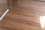 Old solid Red Oak floors, refinished.