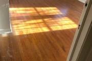 Old solid Red Oak floors - pre-refinish.