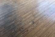 Pine flooring before.