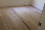 Refinished Pine floors.