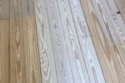 Sanding Pine flooring.