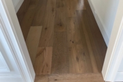 Installed Oak hardwood flooring.