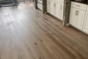 Oak flooring installed - kitchen.