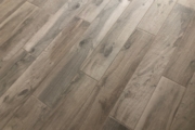 Wood look tile flooring, installed.