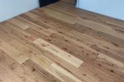 Installed Hickory hardwood flooring.