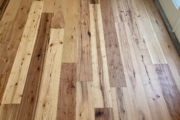 Installed Hickory hardwood flooring.