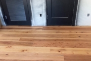 Installed Hickory hardwood flooring.