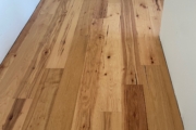 Installed Hickory hardwood flooring.