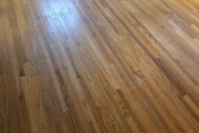 Old Red Oak floors, prior to refinishing.