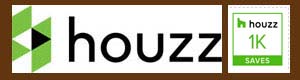 houzz logo with 1000 Saves button
