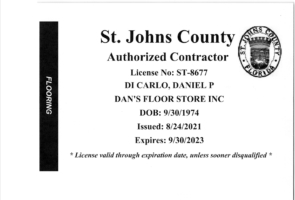 St. Johns Contractor License - 2021 to 2023.