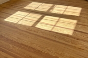 Refinished old wooden floors.