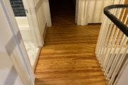 Refinished old wooden floors.