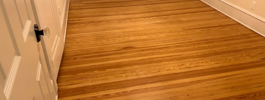 Refinished old wooden floors.