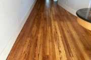 Old Heart Pine floors, refinished by Dan's Floor Store.