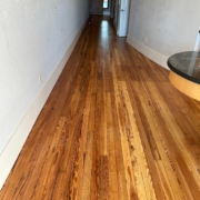 Old Heart Pine floors, refinished by Dan's Floor Store.