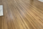 Sanded old wooden floors.