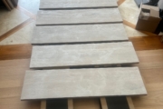 New Oak stair tread preparation,