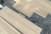 New Oak stair tread preparation,