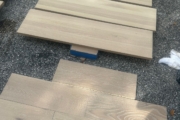 New Oak stair tread preparation,