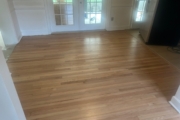 Finishing Red Oak flooring.