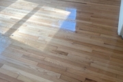 Finishing Red Oak flooring.