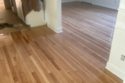 Finishing Red Oak flooring.