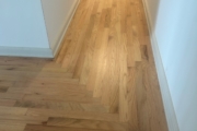 Finished wood flooring and stairs.