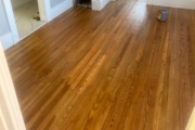 Refinished old wooden floor.