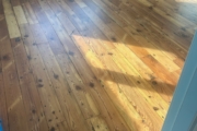 Repaired and refinished wooden floors.