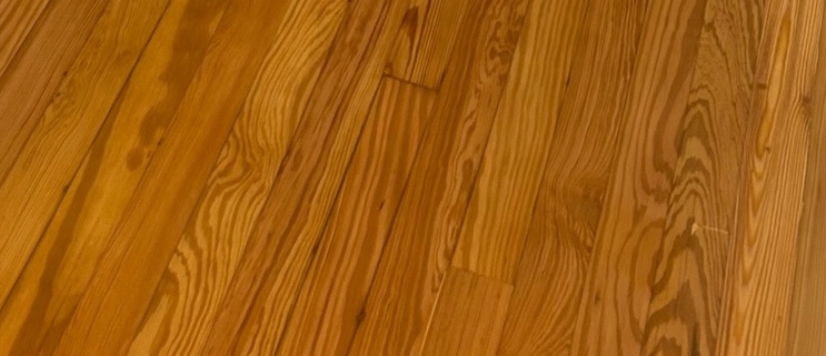 Refinished wooden flooring.