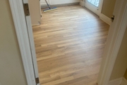 Finished White Oak hardwood flooring.